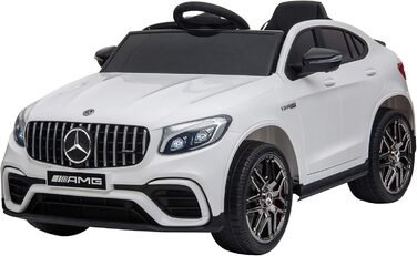 Дитячий електромобіль Mercedes-Benz AMG GLC63S Coupe 12V, ліцензійний, з пультом ДУ, ременем безпеки, 2x35W, білий, для дітей 3-5 років, HOMCOM