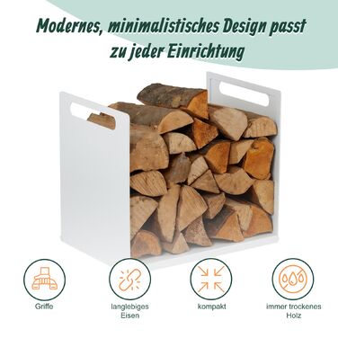 Стильна металева полиця для дров Relaxdays