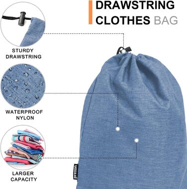 Набір компресійних органайзерів для одягу в подорожі (6 шт), стискаючі пакувальні куби для валізи та рюкзака, синій колір