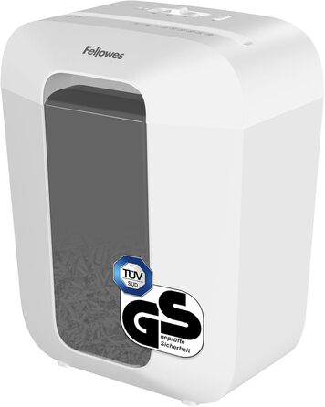 Fellowes LX50 - Шредер для паперу, 9 листів, Cross Cut, 17л, білий