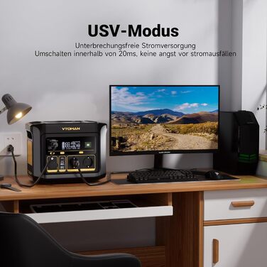 VTOMAN FlashSpeed 600: Портативна електростанція 600W (пік 1200W) - 499Wh, Сонячний генератор LiFePO4, 100W USB-C, швидка зарядка 60 хв (0-80%) для кемпінгу, риболовлі, автодому