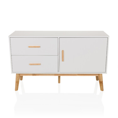 Сервант / комод TAROLO 120 x40x72 см 2 шухляди 1 двері білий hjh LIVING