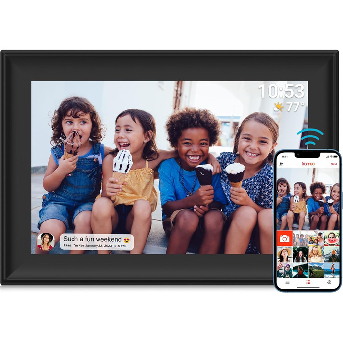 Цифровий фоторамка з Wi-Fi, 10.1 дюйма, сенсорний екран, 32GB, автоповорот, Frameo WiFi 02