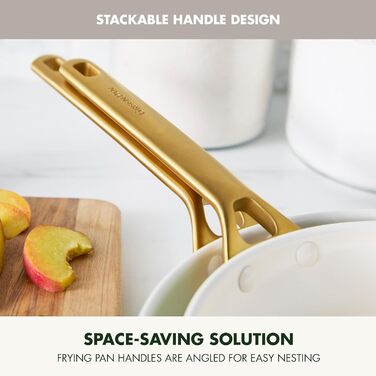 Набір сковорідок GreenPan з антипригарним покриттям, 25.4 см та 30.5 см, кераміка, нержавіюча сталь, NSF-сертифіковані, без PFAS, для плити та духовки, моховий зелений