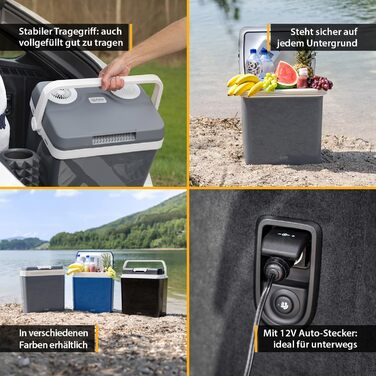 Автомобільний холодильник/термобокс First Austria 32л, 12/230V, сірий - охолодження та підігрів для подорожей та кемпінгу