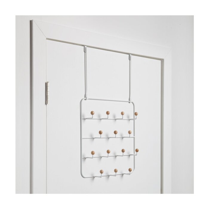 Вішалка дверна 59,69x36,19x10,16 см біла Estique Multifunktionale Türgarderobe Umbra
