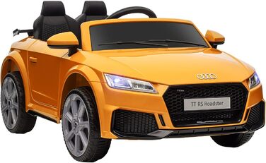 Дитячий електромобіль HOMCOM 12V з пультом, музикою, LED, USB/MP3, для дітей 3-5 років, жовтий