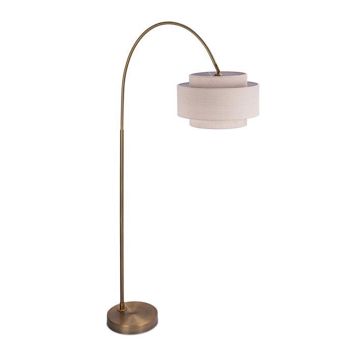 Relaxdays: Арка-настільна лампа з металу та тканини