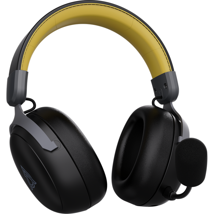 Бездротова ігрова гарнітура Ajazz AHM08 MAX Black Gray Yellow (AHM08-MAX-BGY)