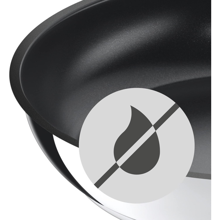 Wok Durado 28 см з антипригарним покриттям, нержавіюча сталь, для всіх типів плит, сумісний з духовкою до 260°C