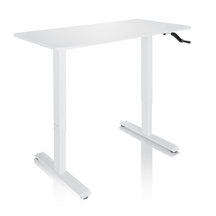Робочий стіл STAND CR 120 x 60 з ручним регулюванням висоти, білий, hjh OFFICE