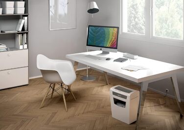 Шредер Leitz IQ Home Office для офісу та дому, 10 аркушів, 23 літри, білий