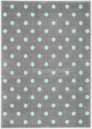 Дитячий килимок Кола Крапки в сріблясто-сірому м'яті (60 x 110 см)