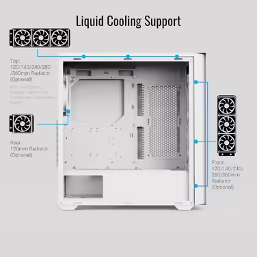 Ігровий корпус AeroCool D502A Mid-Tower, сітчаста передня панель, 4 RGB вентилятори, ATX/mATX/ITX, загартоване скло, чорний
