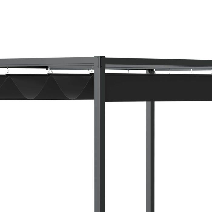 Дах патіо з альтанки Outsunny Pergola з люком 298x213x221см Поліестер Чорний Сірий для саду та патіо