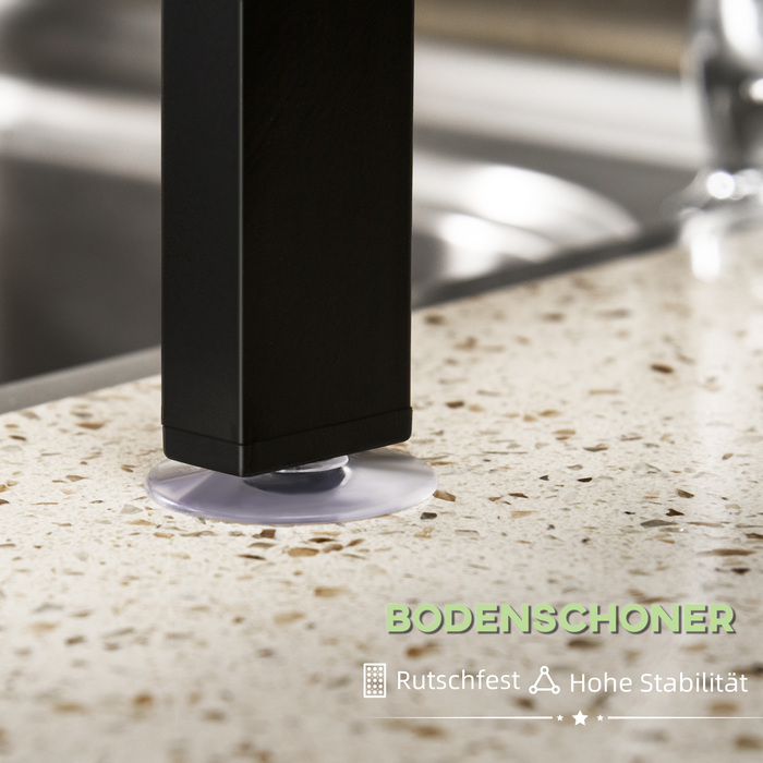 Регульована стійка для полиць, довжина 51-93 см, багато елементів, гнучке компонування, 93 x 30 x 52 см, чорний