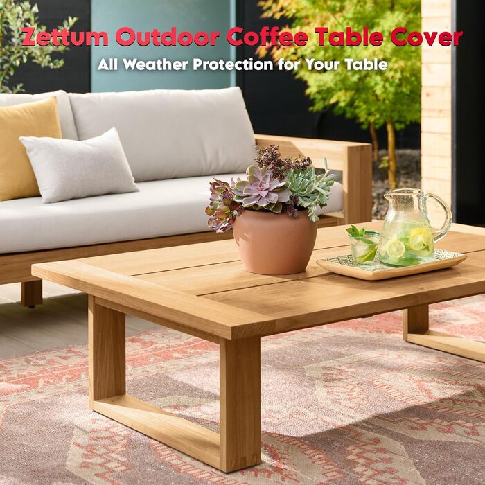 Чохол для садово-патіо меблів Zettum 121x66x45 см, водонепроникний, 600D Oxford PU, захисна накидка для саду та тераси
