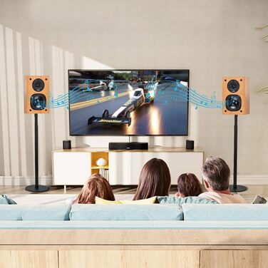 Підставка для акустики Dhouse, регульована висота, універсальна, поворотна на 360°, чорна (1 шт.)