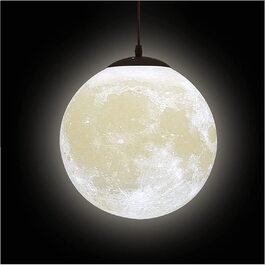 Підвісні стельові світильники з 3D-принтом Місяця-креативний стельовий світильник для всесвіту, планети, Місяця, нічника, стельової лампи, стельової лампи, Місяця для ресторану / бару / вітальні / дитячої / спальні, (22 см)