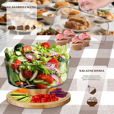 Підставка для тортів Eukue з кришкою, обертова, для декорування тортів (6-в-1, багатофункціональна)