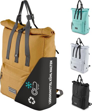 Терморюкзак Coolin' Kühlrucksack 30L: 30 літрів, з відділенням для охолодження, для пікніків та відпочинку на природі (білий/коричневий)