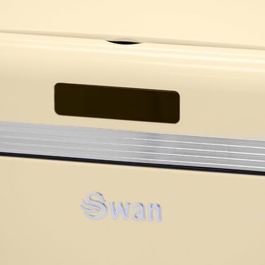 Сміттєве відро Swan Retro SWKA4500CN з автоматичним відкриванням, 45 л, метал, кремовий колір, вінтажний дизайн