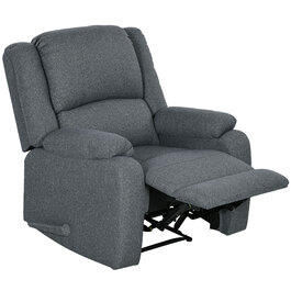 HOMCOM Recliner Ручна вантажопідйомність до 150 кг Льон Реклайнер для телевізора Реклайнер для телевізора з бічною ручкою та підставкою для ніг