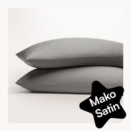 Наволочка Seralino Satin 50x50 Антрацит/Темно-Сірий (Набір з 2 шт. ) 100 органічна бавовна Сертифікований Oeko-Tex, м'який чохол на подушку також може використовуватися для диванних подушок 50х50 см, чохли на подушки 50х50 на блискавці