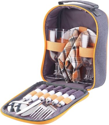 Набір для пікніка Pearl: посуд для 2 осіб (склянки, серветки, тарілки, столові прибори)