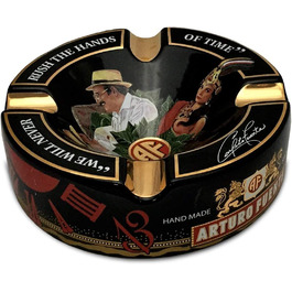 Обмежена серія Велика 8,75-дюймова порцелянова попільничка для сигар Артуро Фуенте чорного кольору