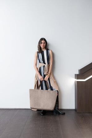 Сумка-шопер Reisenthel Shopper XL – велика, стильна, з водонепроникного матеріалу Herringbone Mokka