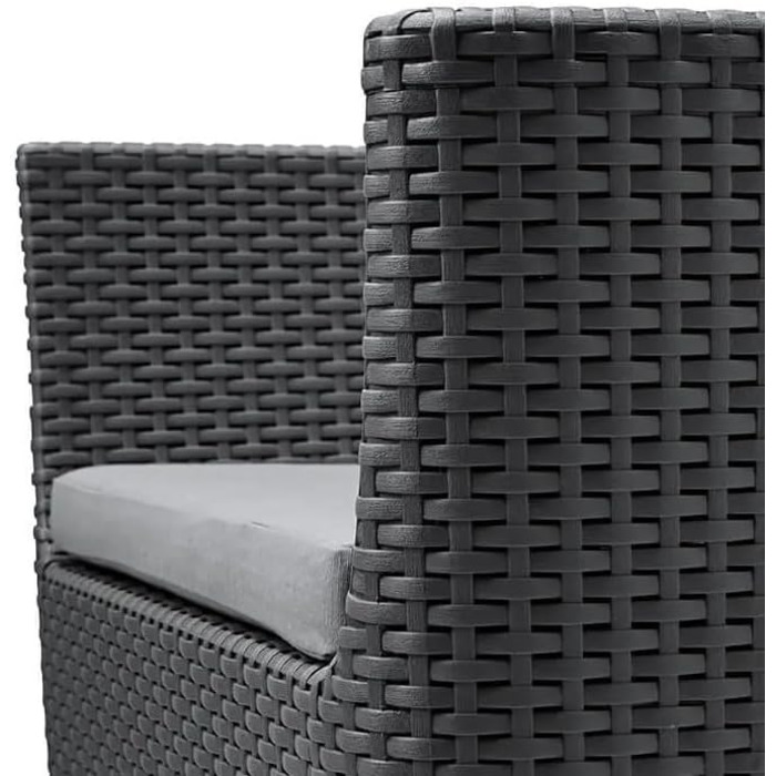 Садовий набір Allibert Salemo WS 2-місний, вуличний комплект меблів графітового кольору