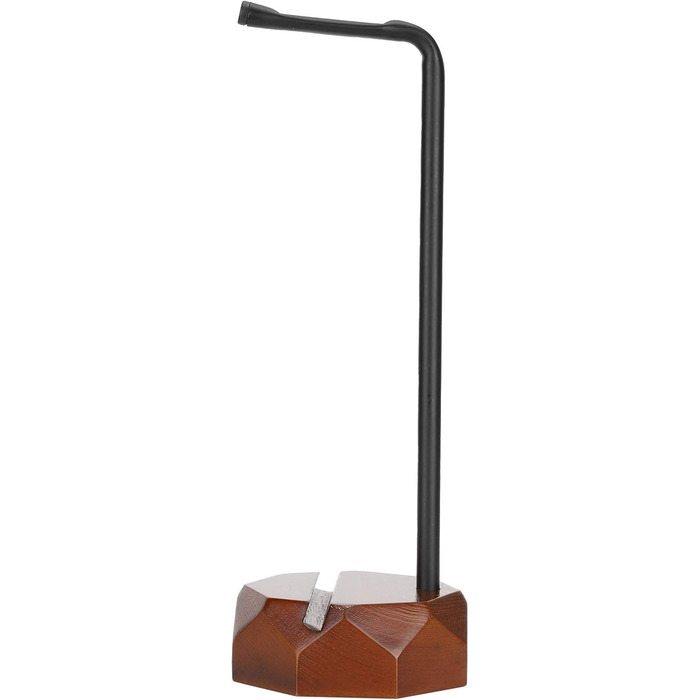 Підставка для навушників з дерева, чорний горіх, з силіконовими подушечками. Стильна та надійна для дому, офісу, студії, спальні або кімнати з телевізором