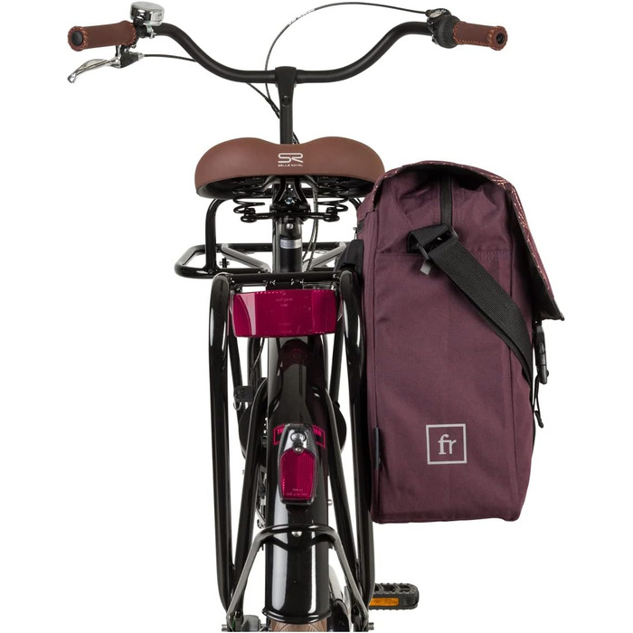 FAST RIDER Fastrider Nara Single Pannier Trend (Deco Aubergine), FAST RIDER Fastrider Nara Single Pannier Trend (Deco Aubergine)