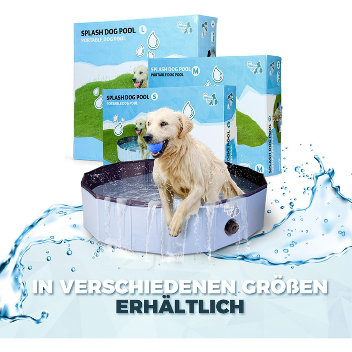 Басейн для собак CoolPets Splash - Басейн для охолодження для собак - Басейн для собак - Ванночка для собак - Грайливе охолодження - ø 120 x 30 см - L