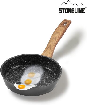 Сковорода STONELINE Back To Nature, 16 см, сковорода з антипригарним покриттям, що містить справжні кам'яні частинки, всі типи плит, включаючи духовку. Індук