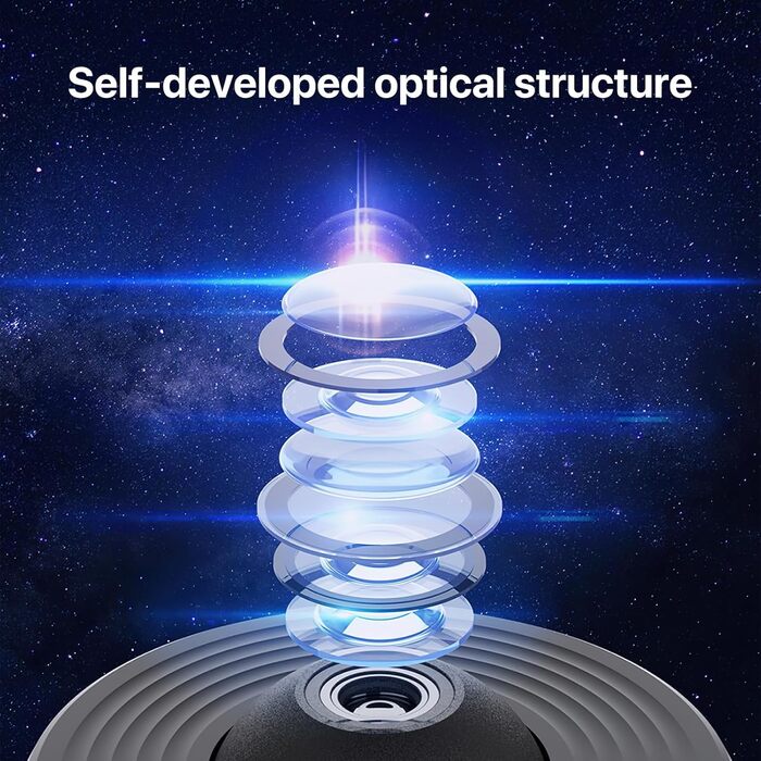 Проектор зоряного неба Planetarium Sternenprojektor: 13 в 1 LED-проектор галактики з 12 плівками. Ідеально для дитячої кімнати, вітальні, вечірки. Чорний та білий.