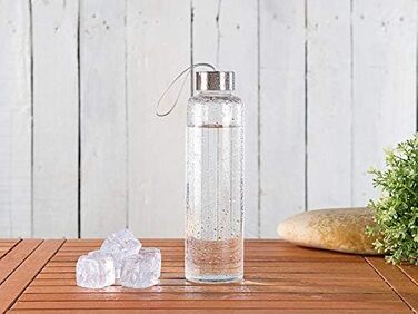 Скляна пляшка PEARL Набір з 6 пляшок для пиття з боросилікатного скла, 550 мл, без BPA (боросилікатні пляшки, скляна пляшка з боросилікатного скла)