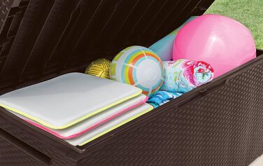 Ящик для зберігання Keter Capri 305л коричневий, водонепроникний, для саду та тераси