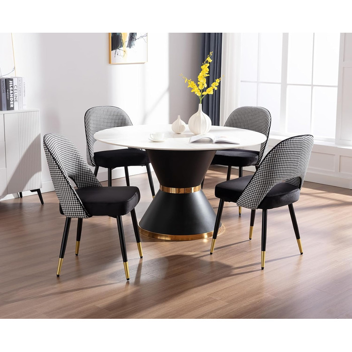 Набір з 2-х м'яких крісел з велюру для вітальні/кухні. Сучасний дизайн, без підлокітників, металеві ніжки. 2 шт. (Чорний)