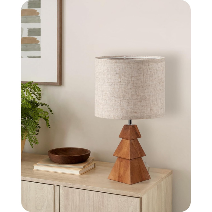 Дерев'яна настільна лампа GOEBLESON для спальні, вітальні, готелю. Сучасний дизайн, тепле світло 2700K, E27, подарунок. Модель ZME07TLD05N1 (у вигляді дерева)