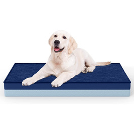 УТТУ ліжко для собак середнього розміру, подушка для собак пухнаста, килимок для собак з миючим чохлом, водонепроникний ортопедичний матрац для собак для додаткової підтримки (L)