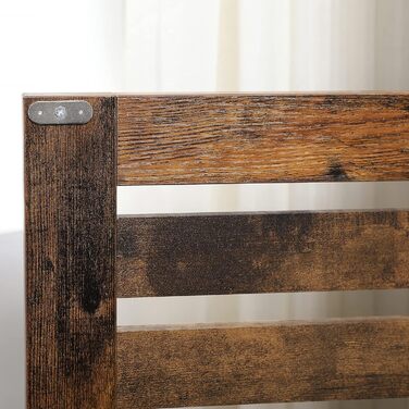 Підставка під раковину VASAGLE, шафка для ванної кімнати, 60 x 30 x 63 см, шафка для ванної, комод для зберігання з 2 дверцятами-решітками, з регульованою полицею, вінтажний коричневий BBK04BX