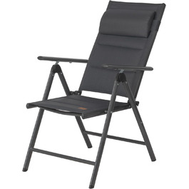 Кемпінгове крісло CampFeuer зі складною регульованою спинкою Антрацит Шезлонг, знімна подушка на голову Садовий складаний стілець, Розкладний садовий стілець, регульований садовий стілець, балконні меблі