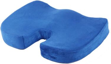 Ортопедична подушка для сидіння HomDSim з Memory Foam для офісного крісла, авто, дому - блакитна