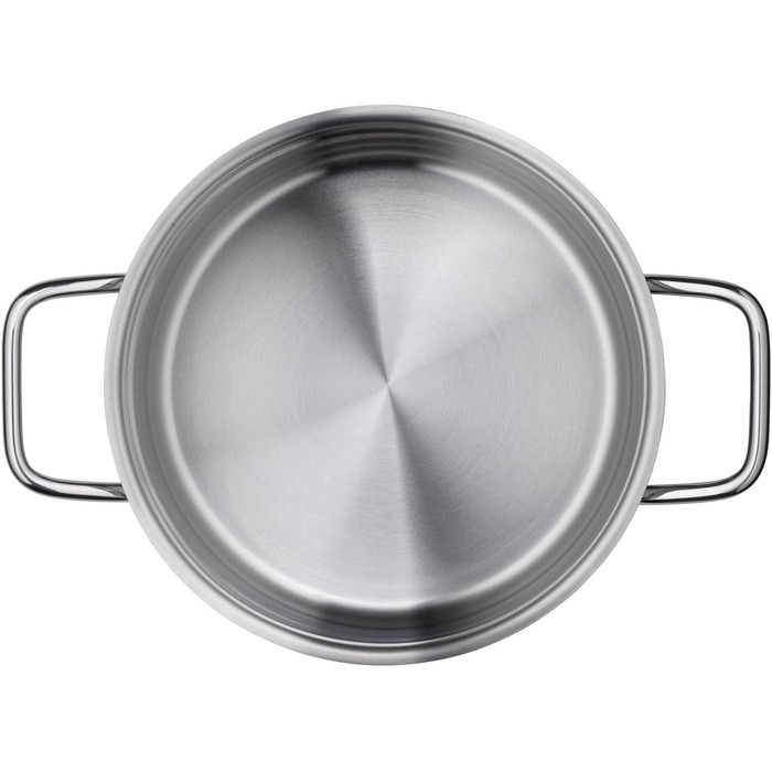 Набір кухонного посуду Silit Extra Cook: каструлі 16/20/24 см з кришками, ковшик 16 см, мірна шкала, широкий зливний край, придатний для миття в посудомийній машині, з нержавіючої сталі Crominox