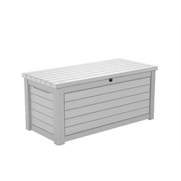 Ящик для зберігання садовий Koll Living Gartenbox 623 л, білий - міцний, з газовими амортизаторами, витримує до 272 кг