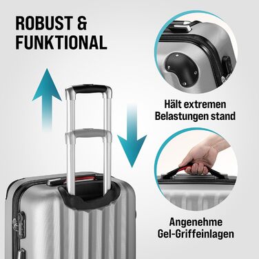 Набір валіз Monzana® 3шт (зелений) M-L-XL з замком, органайзером та вагами - зручний дорожній набір