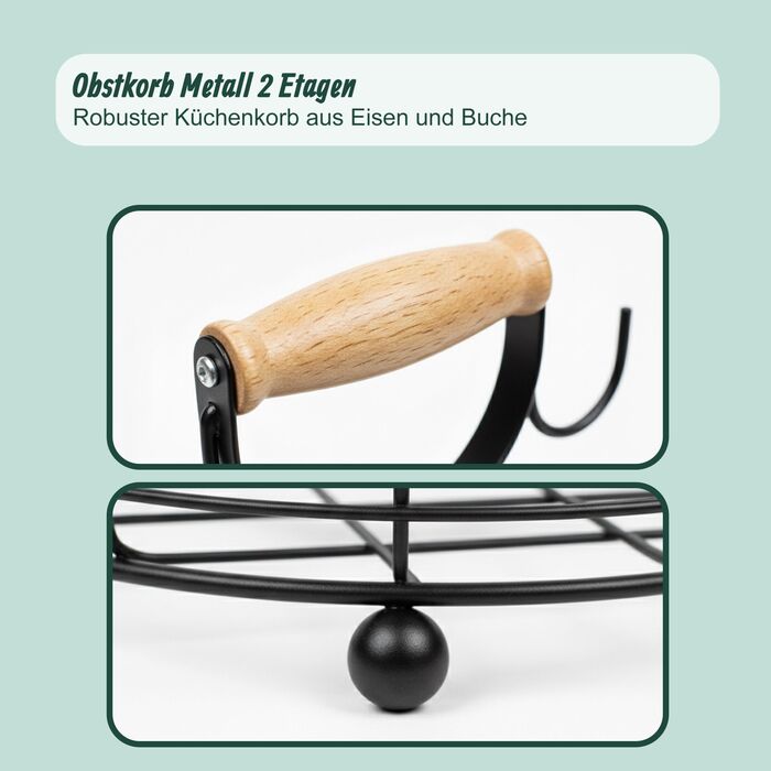 Relaxdays Двоярусна етажерка для фруктів та овочів