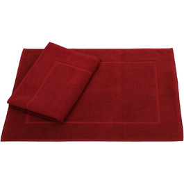 Комплект з 2 килимків Betz для ванної, килимок для ванної, килимок для душу, махрова тканина розміром 50x70 см, 100 бавовна преміум-класу, колір 650 г / м2 (рубіново-червоний)
